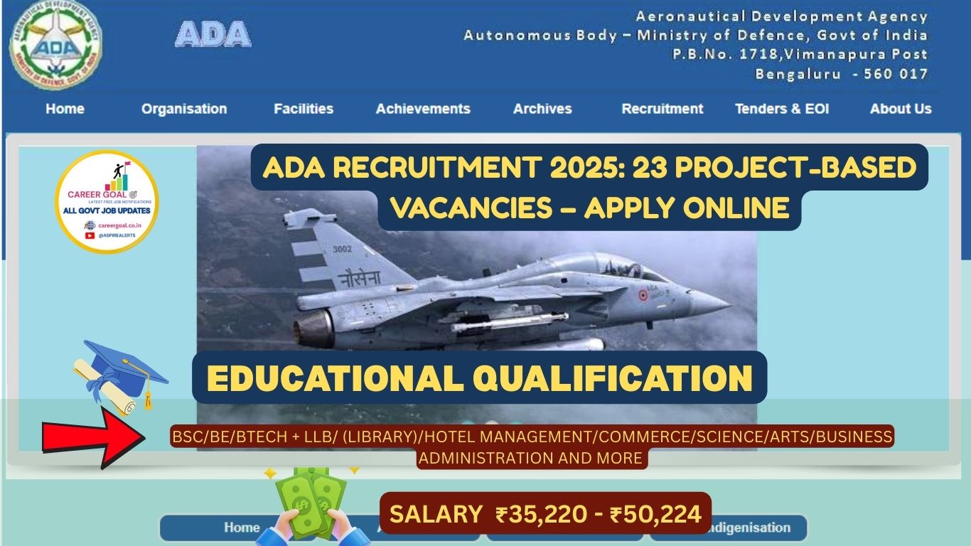 ADA Recruitment 2025: 23 Project-Based Vacancies – Apply Online