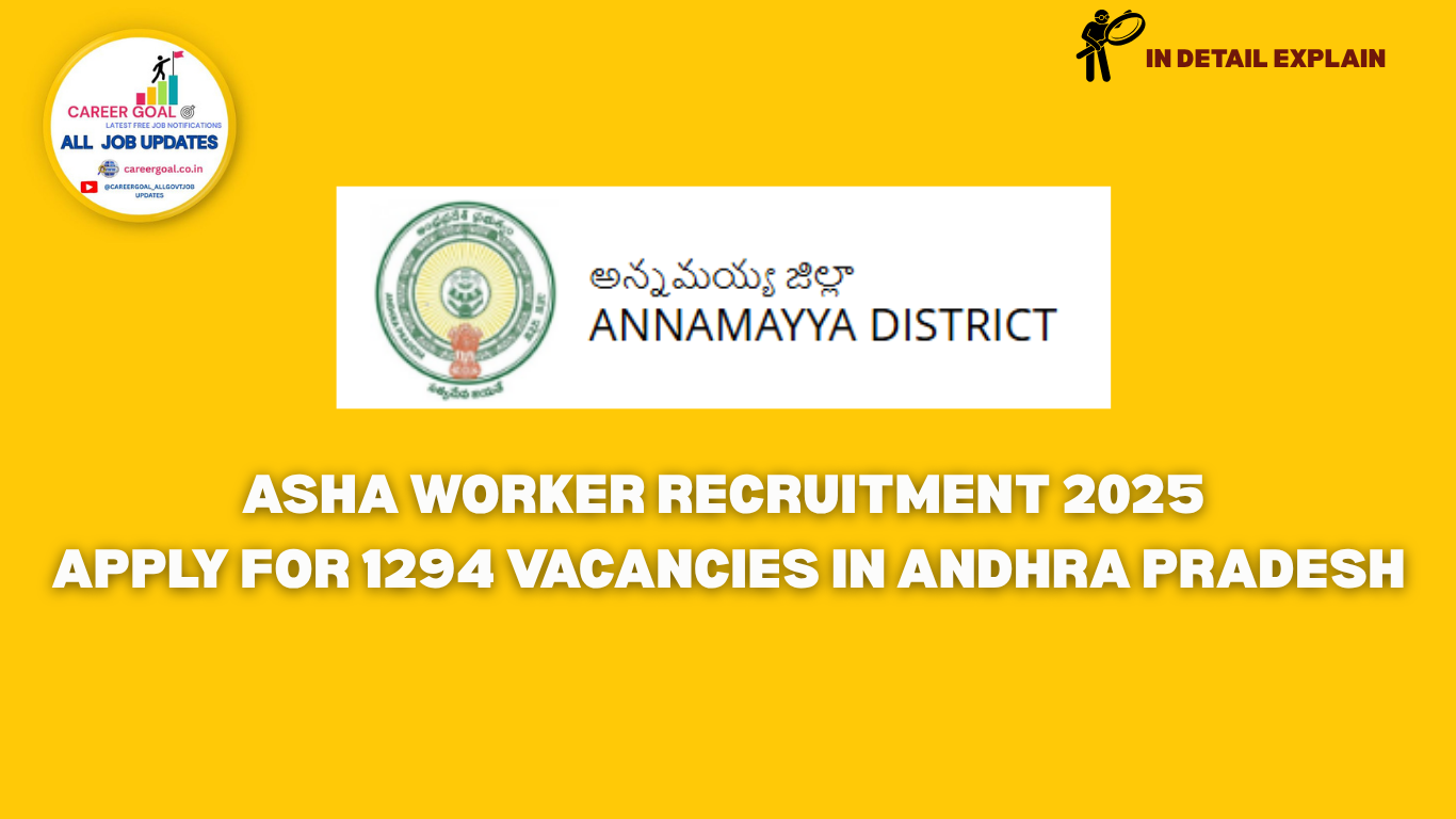 ASHA Worker Recruitment 2025: Apply for 1294 Vacancies in Andhra Pradesh