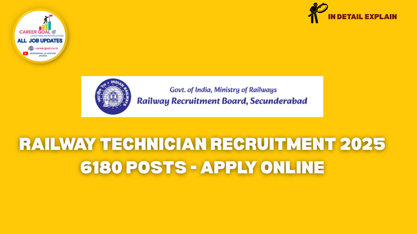 Railway Technician Recruitment 2025: 6180 Posts - Apply Online