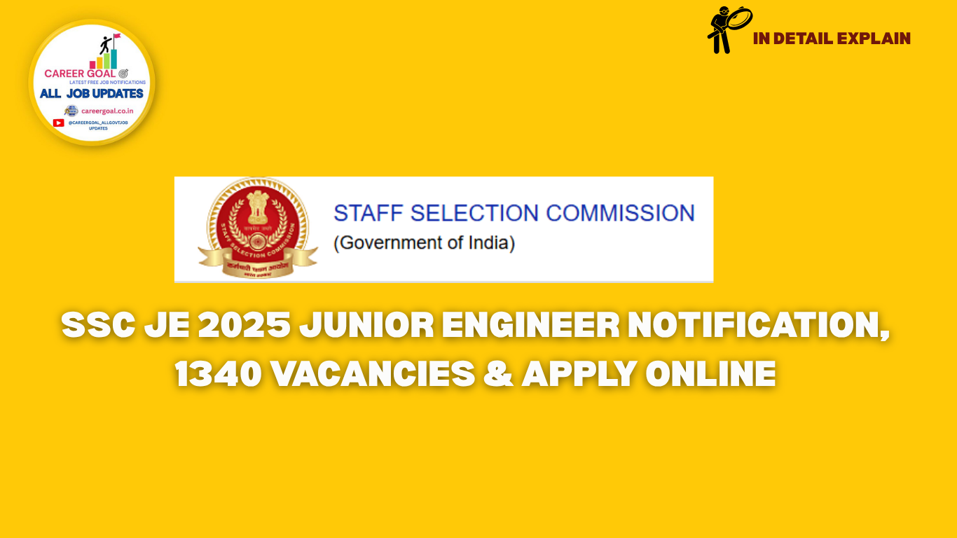 SSC JE 2025: Junior Engineer Notification, Vacancies & Apply Online